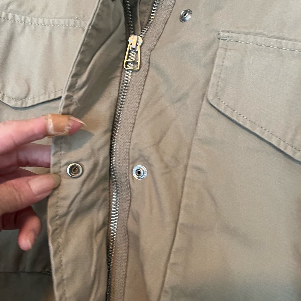 H&M box Utility Jacket in Khaki 100% cotton size small - Picture 9 of 11
